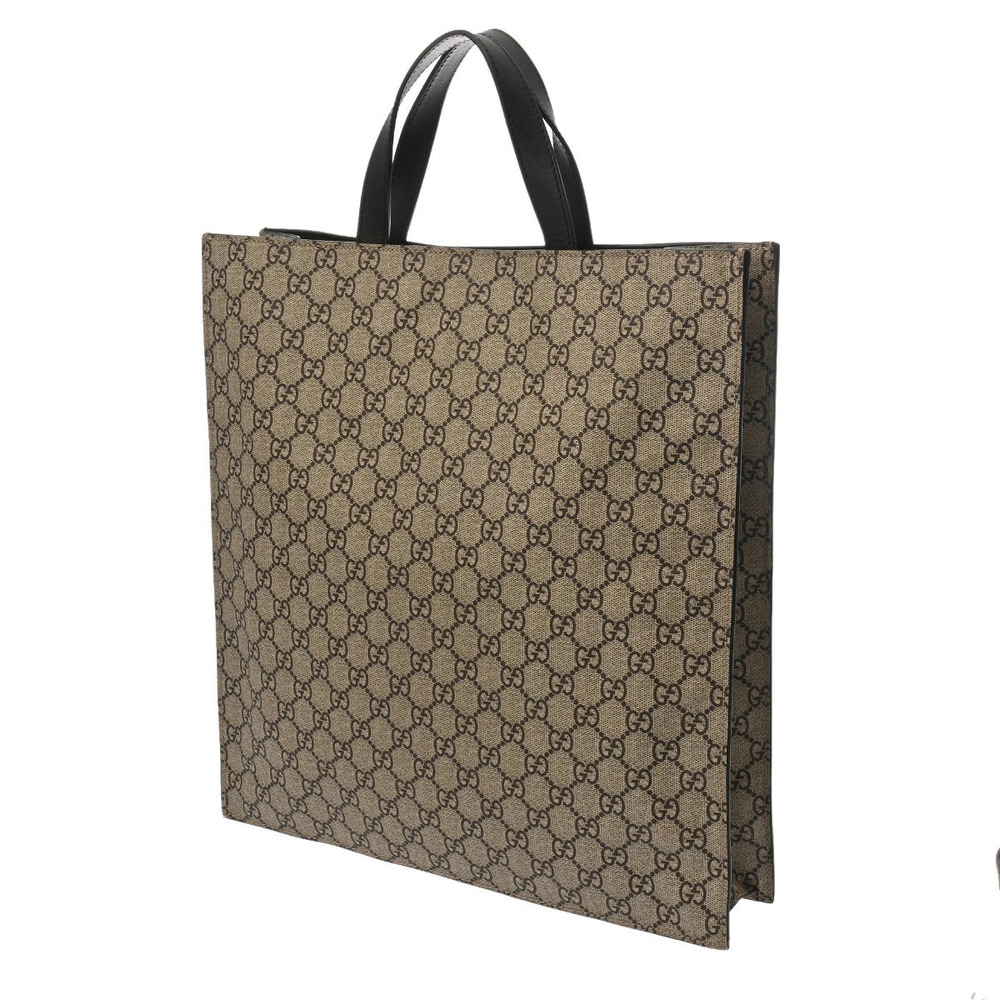 Gucci Tote Bag Bee Beige Canvas Supreme GG Leather